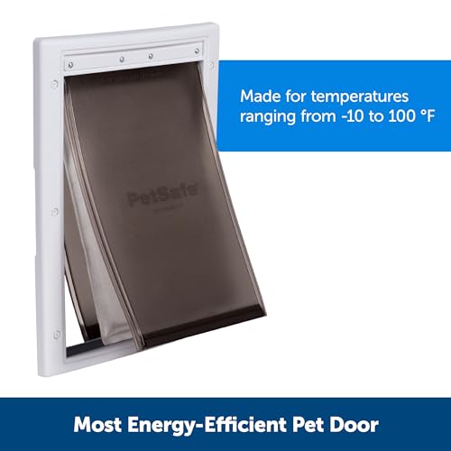 PetSafe Extreme Weather Energy Efficient Pet Door - 3 Flap System - for Large Dogs Up to 100 lb