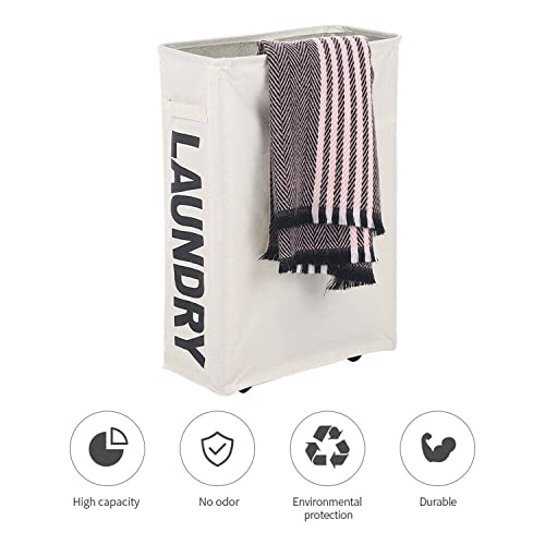 Large Foldable Laundry Washing Clothes Storage Bag Basket Bin Organiser (White)