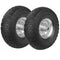 2 Pack 10" Flat Free Tires Solid Rubber Tyre Wheels,4.10/3.5-4 Air Less Tires Wheels with 5/8" Center Bearings for Hand Truck, Trolley, Wheelbarrows, Garden Cart, Black (4.10/3.5-4,2PCS)