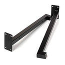 Heavy Duty Industrial Black Shelf Brackets, 14" Floating Metal Shelving Supports with Lip, Wall Mounted Retro Shelves Hardware Brace for DIY Decor or Custom Wall Shelving, 4 Pack