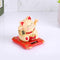 Lucky Cat, Solar Powered Cute Waving Cat, Maneki Neko Waving Arm for Fortune Money and Good Luck, Fengshui Lucky Cat Swinging Arm for Home Display/Car Decor(Yellow)