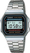 Casio A168W-1 Illuminator Watch, Silver, Digital