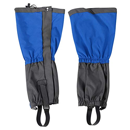 Tinje 1 Pair Leg Gaiters, Waterproof Snow Boot Gaiters Breathable Snake Gaiters Protection Cover Adjustable Anti-Tear Shoe, Blue, One Size