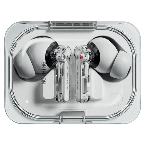 Nothing Ear (a) Earbuds White, with ChatGPT Integration, 45 db ANC, Bass Enhance Algorithm, Up to 42.5 Hours Listening Time