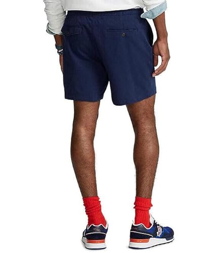 POLO RALPH LAUREN Men's Mesh Pony Logo Athletic Shorts, Newport Navy, Large