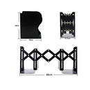 ZEEREE Bookend, Metal Adjustable Bookends, Non-Slip Bookends, Bookends, Metal Children's Book Stand, Magazine Folder, Book Holder, Desktop Storage Box (Black)