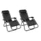 Gardeon 2PC Zero Gravity Chair Folding Outdoor Recliner Sun Lounge Camping Black