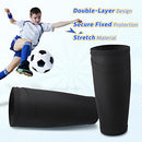 Soccer Shin Guards Sleeves 4 Pairs Flexible Soccer Shin Guard Leg Performance Support Polyester Soccer Shin Guard Sleeve Holder with Pocket for Soccer Sport (White, Black, M)