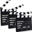 10 Pieces Movie Film Clap Board, 7 x 8 Inch Cardboard Movie Clapboard Movie Directors Clapper Writable Cut Action Scene Board for Movies Films Photo Props (White)