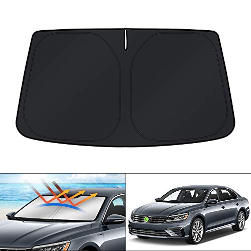 KUST Windshield Sun Shade for Volkswagen VW Passat Sedan 2012-2019 Sunshade Foldable Sun Visor Protector Blocks UV Rays Keep Your Car Cooler