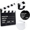 10 Pieces Movie Film Clap Board, 7 x 8 Inch Cardboard Movie Clapboard Movie Directors Clapper Writable Cut Action Scene Board for Movies Films Photo Props (White)