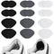 12 Pairs Sneaker Heel Repair Shoe Heel Patch Hole Wear Prevention Insert Quick Patch Shoe Hole Repair Patch Kit for Sneaker, Leather Shoes, High Heels, Black