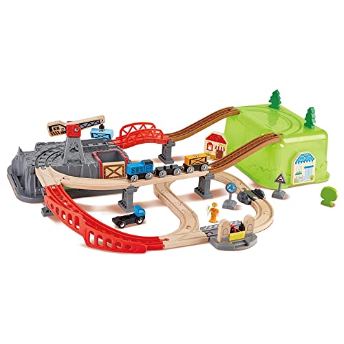 50pc Hape Wooden Railway Construction Kit Set Kids/Childrens Building Toy 3y+