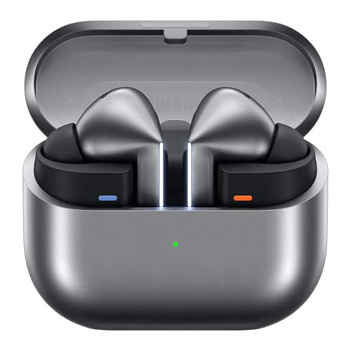 Samsung Galaxy Buds3 Pro Wireless Bluetooth Headphones, Active Noise Cancelling (ANC), Adaptive Noise Cancelling, 360 Audio, in-Ear Headphones with Hi-Fi Sound, Silver, Includes Anymode Clear Cover
