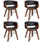 vidaXL 4X Dining Chairs with Bent Wood Frame Artificial Leather Kitchen Seats