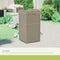 Suncast 33 Gallon Hideaway Trash Can for Patio - Resin Outdoor Trash with Lid - Use in Backyard, Deck, or Patio - Dark Taupe