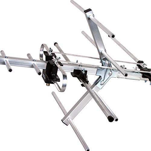 [Newest 2020] Five Star TV Antenna Outdoor Yagi Satellite HD Antenna with up to 200 Mile Range - Attic or Roof Mount TV Antenna, Long Range Digital OTA Antenna for 4K 1080P (Antenna with Jpole)