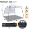 Yaheetech Pop Up Canopy Tent with Backpack, 10x10 Base Portable Easy One Person Setup Folding Shelter Compact Lightweight Slant Leg Canopy with 1 Sidewall, 8x8 Top, White