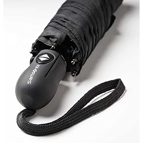 Samsonite Compact Auto Open/Close Umbrella, Black, One Size, Compact Auto Open/Close Umbrella