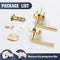 1 Pack Gold Door Handles, Polished Brass Lock without Key, Privacy Door Lever Interior, Door Lever for Bedroom and Bathroom, Heavy Duty, Left or Right Handing