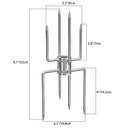 onlyfire Double Ended 8-Prong Rotisserie Fork + 4-Prong Meat Forks (2 Pieces), BBQ Grill Rotisserie Chicken Forks Kit, Fits 12 MM Hexagon & 10 MM and 8 MM Square Spit Rods
