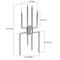 onlyfire Double Ended 8-Prong Rotisserie Fork + 4-Prong Meat Forks (2 Pieces), BBQ Grill Rotisserie Chicken Forks Kit, Fits 12 MM Hexagon & 10 MM and 8 MM Square Spit Rods
