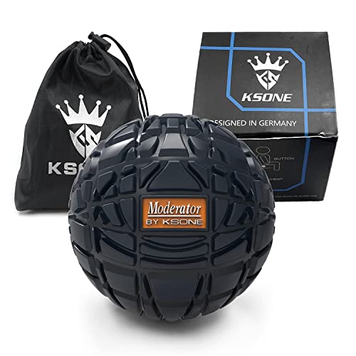 Deep Tissue Massage Ball - Portable and Durable Mobility Ball for Exercise and Recovery- Includes Carry Bag -Perfect for Trigger Point Therapy and Myofascial Release-12 cms Dia (Black)