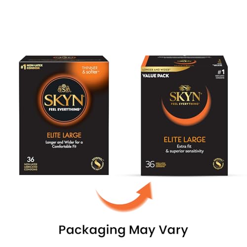 SKYN Elite Large Non-Latex Condoms, 36 Count