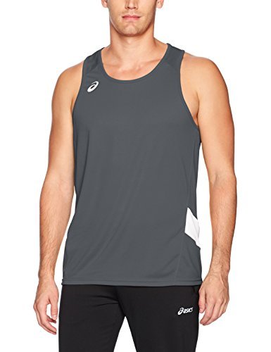 ASICS Team Sweep Singlet, Steel Grey/White, Large