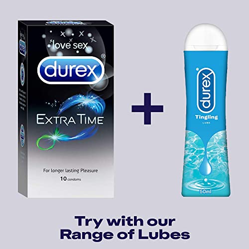 Durex Condoms - Extra Time for Extended Pleasure (10 Count - Pack of 3, Total 30)