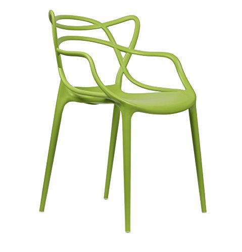 2xhome - Dining Room Chair - Green - Modern Contemporary Designer Designed Popular Home Office Work Indoor Outdoor Armchair Living Family Room Kitchen