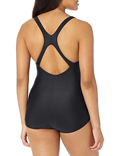 Speedo Women's Plus-Size Powerflex Conservative Ultraback One-Piece Swimsuit, Black, 24