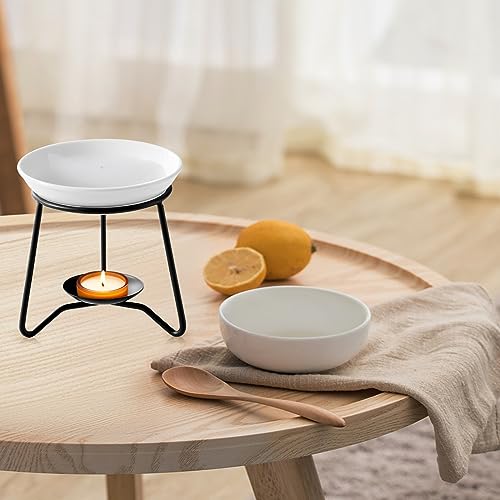 WD&CD Ceramic Tealight Candle Holder Oil Burner, Essential Oil Incense Aroma Diffuser Furnace Home Decoration Romantic Design