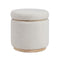 Linon Home Décor Cream Sherpa Round Storage Wooden Base by Linon Lexington Ottoman