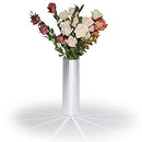 VIYNRAN Mosaic Flower Vase Handmade Decorative Crackle Glass Tall Silver vase House Decor Table Centerpieces, Crystal Silver Glass Decorative Mirror Vase for Flowers Centerpieces. Can’t Hold Water. L