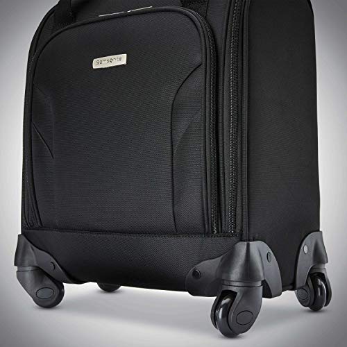 Samsonite Underseat Carry-on Spinner with USB Port, Jet Black, One Size, Underseat Carry-on Spinner with USB Port