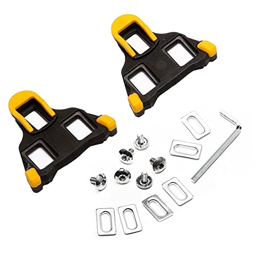 (Yellow (2pcs)) Shoes Road Self-Locking Bike Cycling Pedal Cleats Set for SM-SH11 SPD-SL