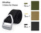 Tactical Belt, Nylon Webbing Web Belt with Metal Buckle for Outdoor Sports and Hunting Black