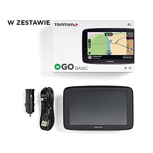 TomTom Car Sat Nav GO Basic, 6 inch, with Updates via WiFi, Lifetime Traffic via Smartphone and EU Maps
