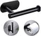 Toilet Paper Holder Self Adhesive - Kitchen Washroom Adhesive Toilet Roll Holder No Drilling for Bathroom Stick on Wall Stainless Steel Brushed - Black