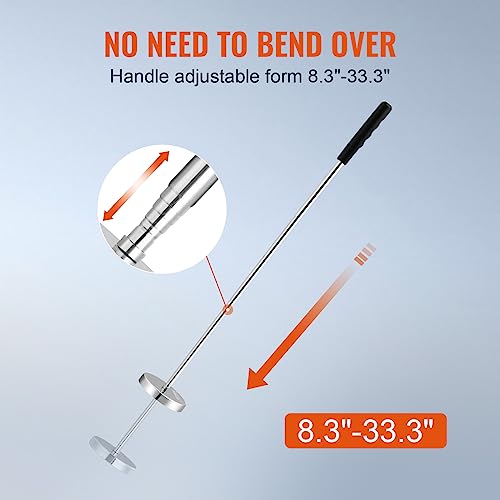 VEVOR Telescoping Magnetic Sweeper Pickup Tool, Handheld Screws Parts Finder with 15.9 kg Pull Capacity, Retractable Handle 210-845 mm with Strong Magnet, Pick up Nails Screws Metal Parts