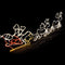 2.4M LED Christmas Light Giant Santa Sleigh Light with 2 Deer w/8 Function Controller for Holiday New Year Wedding Party Indoor Outdoor Xmas Decoration