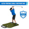 Fiberbuilt Golf Hourglass Hitting Mat - Premium 5' x 3' Indoor/Outdoor Performance Turf with Non-Slip Rubber Foam Padding | Comes with 4 Alignment Sticks and 1 Golf Ball Tray, Green, (688-5x3-Kit)