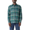 Dickies Men's Flex Flannel L/S Shirt Work Utility T, Forest Green Multi Plaid, XL