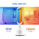 3 in 1 Electric Bladeless Heat Fan, Fan & Heater Combo Tower Fan With HEPA Filter Purifier Timer,Remote Control,Air Circulator Fan for Bedrooms, Office, Home, Outdoor