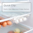 Egg Holder for Refrigerator, Space Saving and Adjustable Egg Dispenser, Fridge Drawer Organizer,Egg Storage Containers, Transparent