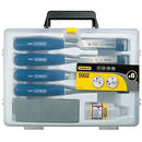 Stanley 5002 Series Chisel Set with Oil and Stone