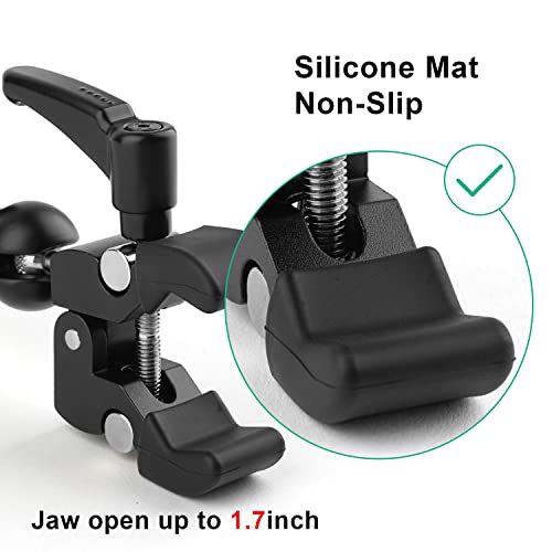 iTODOS 8PACK Cell Phone Holder Mount Clip for Golf Cart,Wheelchair Walker,Stroller,Spin Bike, Table, Clamp Fits iPhone,Galaxy, Nexus,Most Phones and GPS up to 4" Wide,Aluminum Alloy Material