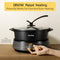 Food Party Hot Pot Electric Separable Shabu Shabu Pot with Divider Hotpot Pot Electric Cooker Dual Sided 220V 1350W Non-Stick 4L Fondue Pot for 2-6 People