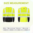 Zhanmai 6 Pack High Visibility Shirts Class 3 Reflective Safety Hi Vis Shirt Long Sleeve Wicking Safety Shirt with Pocket, Yellow, X-Large